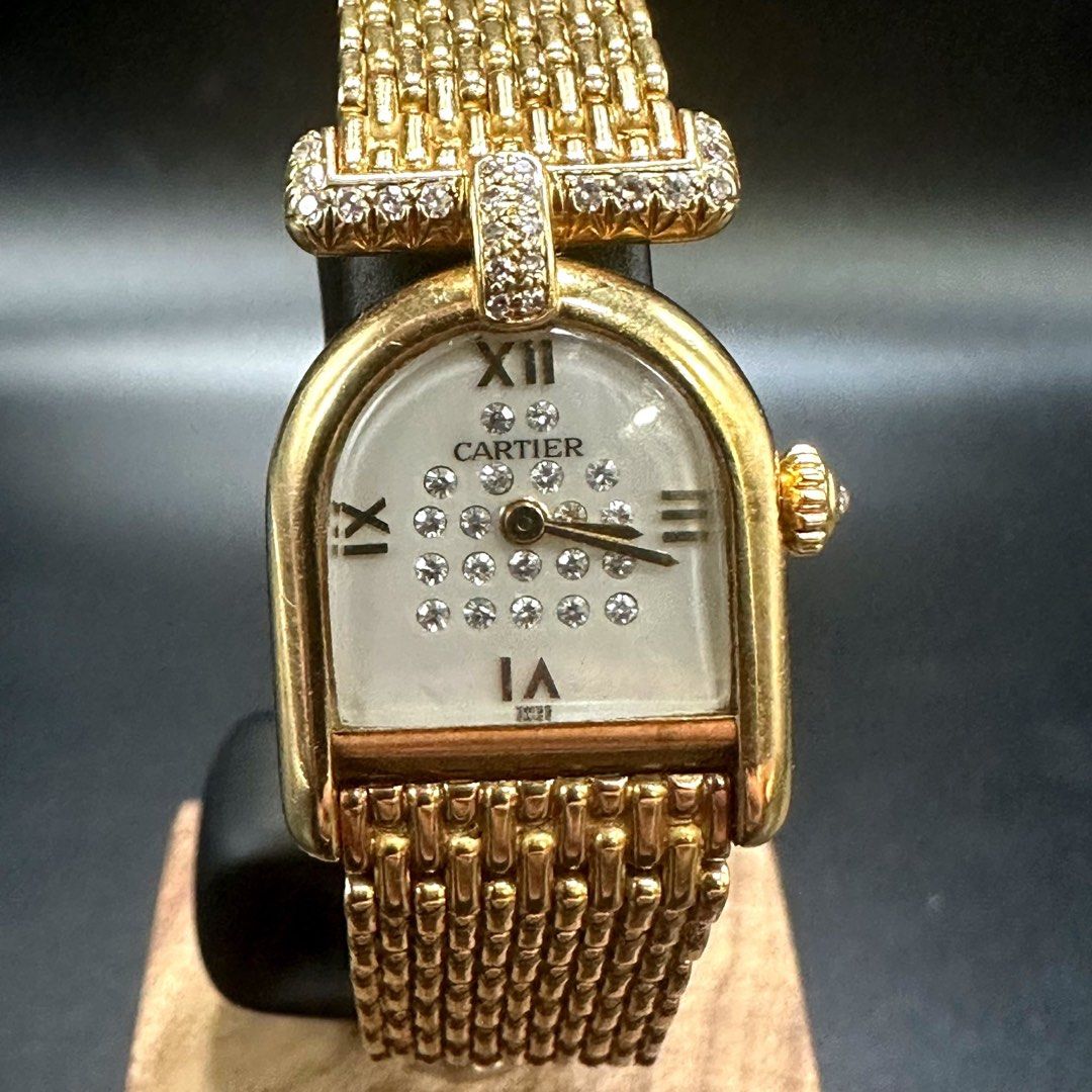 Cartier Calandre Yellow Gold Ref: 6603 Quartz 18mm x 22mm