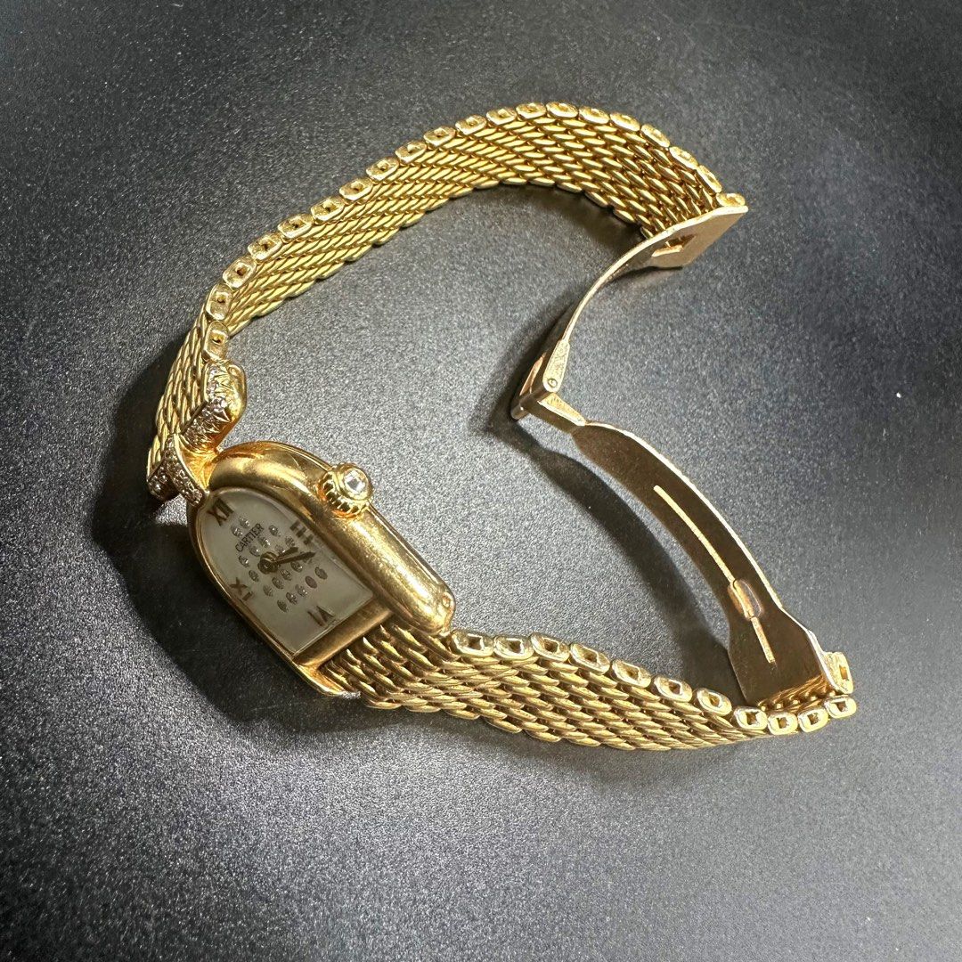 Cartier Calandre Yellow Gold Ref: 6603 Quartz 18mm x 22mm
