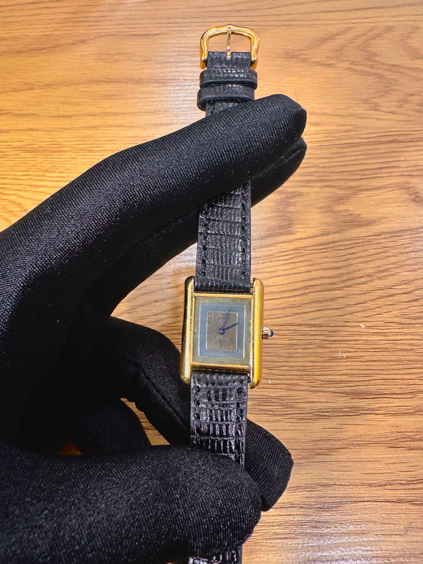 Cartier Tank Mus De Cartier Rare Trinity Dial 24mm Quartz 925 Silver