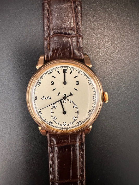 Eska Regulateur 18K Yellow Gold