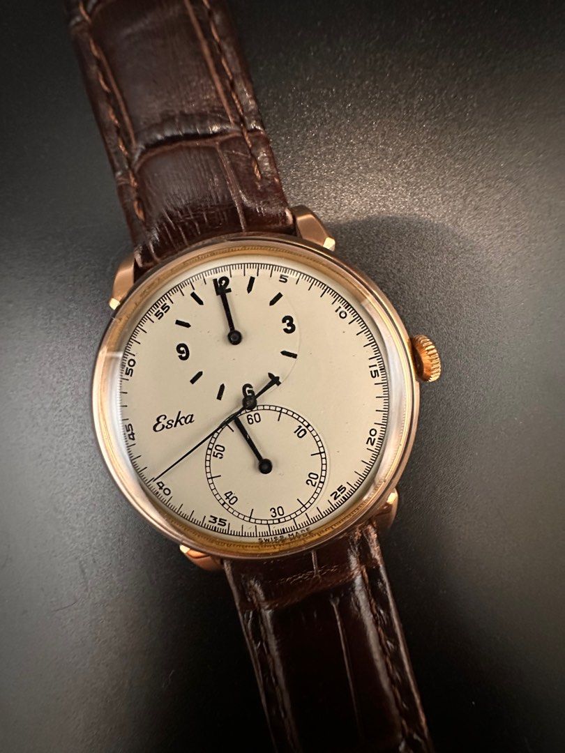 Eska Regulateur 18K Yellow Gold