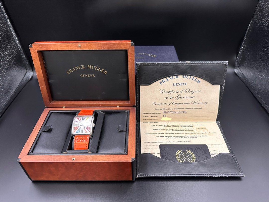 Franck Muller Master Square Watch With Colorful Roman Numerals Dial
