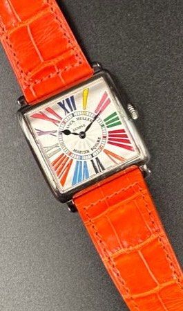 Franck Muller Master Square Watch With Colorful Roman Numerals Dial