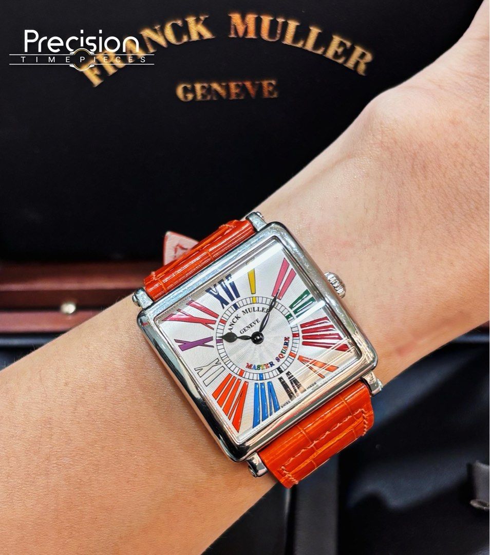 Franck Muller Master Square Watch With Colorful Roman Numerals Dial