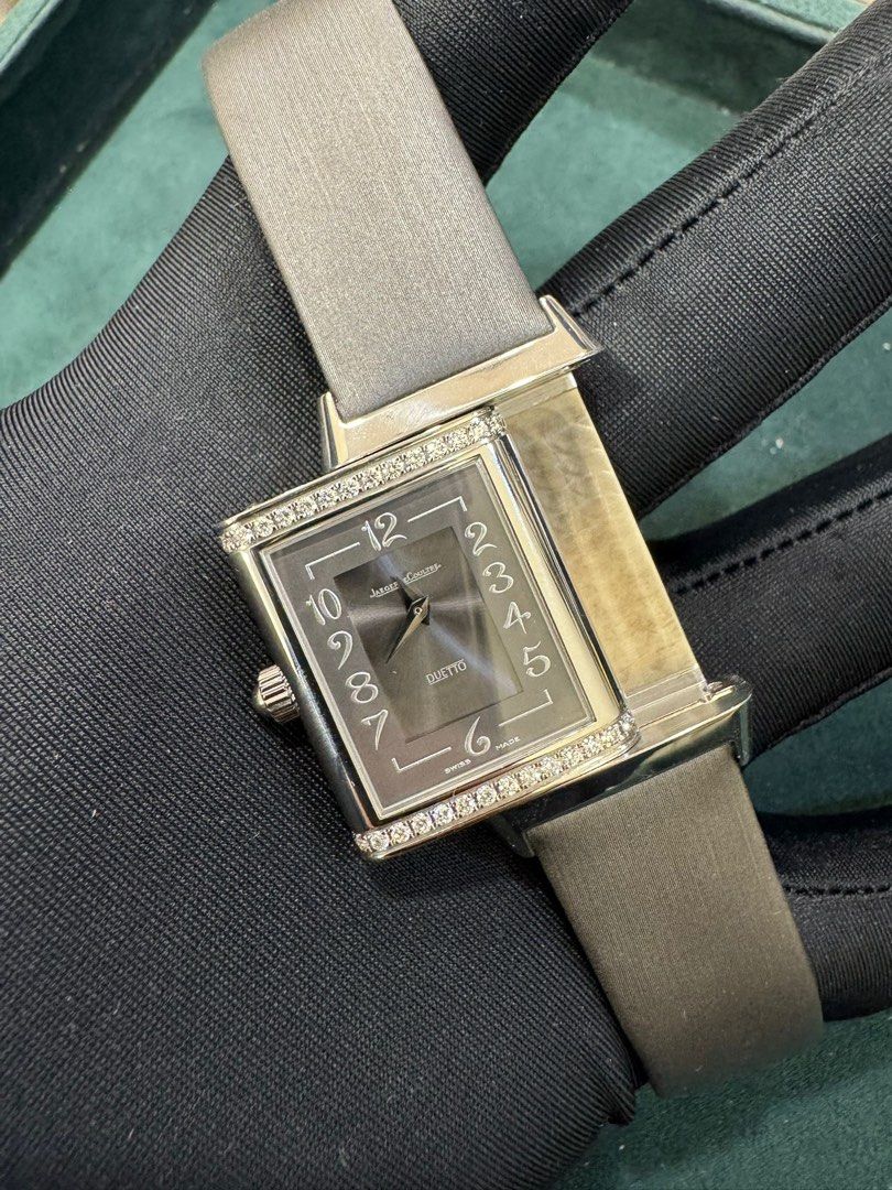Jaeger-LeCoultre (JLC) Reverso Duetto Ref: 256.8.75 Watch & Cert 33mm X 23mm Manual Wind Like New