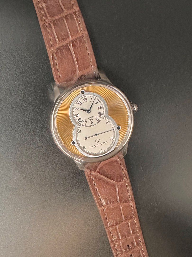 Jaquet Droz Grande Seconde 18K White Gold Yellow Sunray Dial