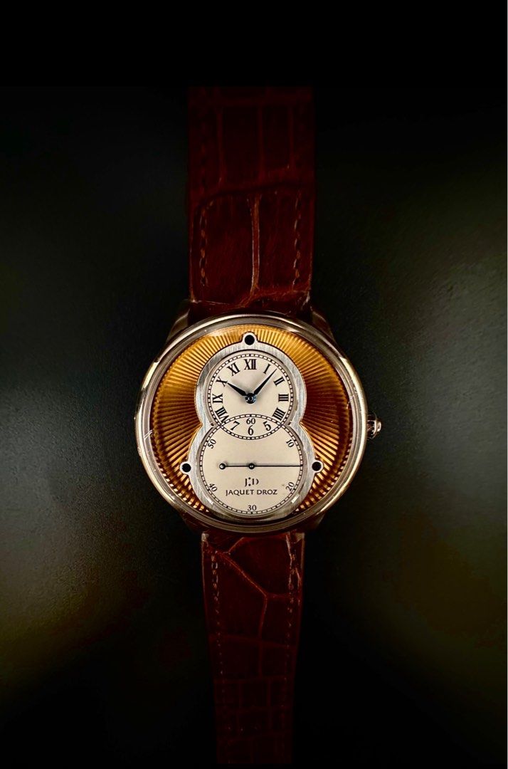 Jaquet Droz Grande Seconde 18K White Gold Yellow Sunray Dial