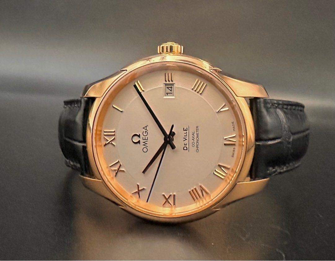 Omega De Ville Co-Axial 41mm Rose Gold Silvered Dial