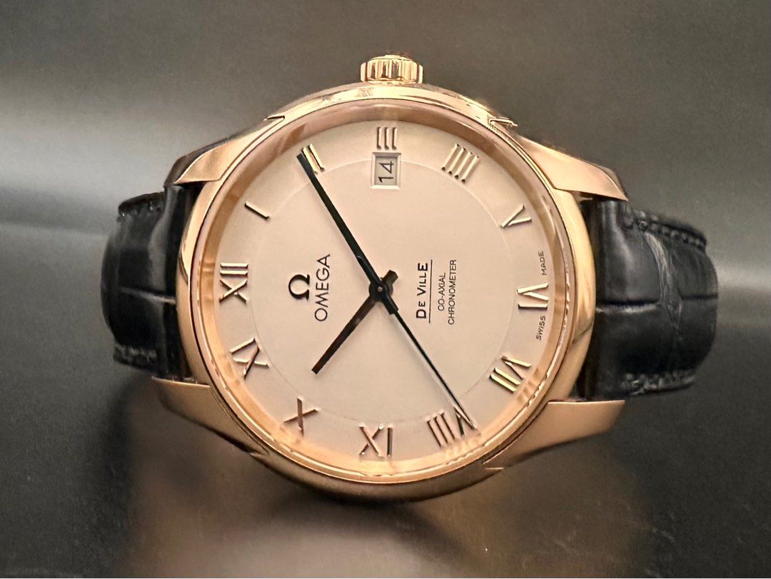 Omega De Ville Co-Axial 41mm Rose Gold Silvered Dial