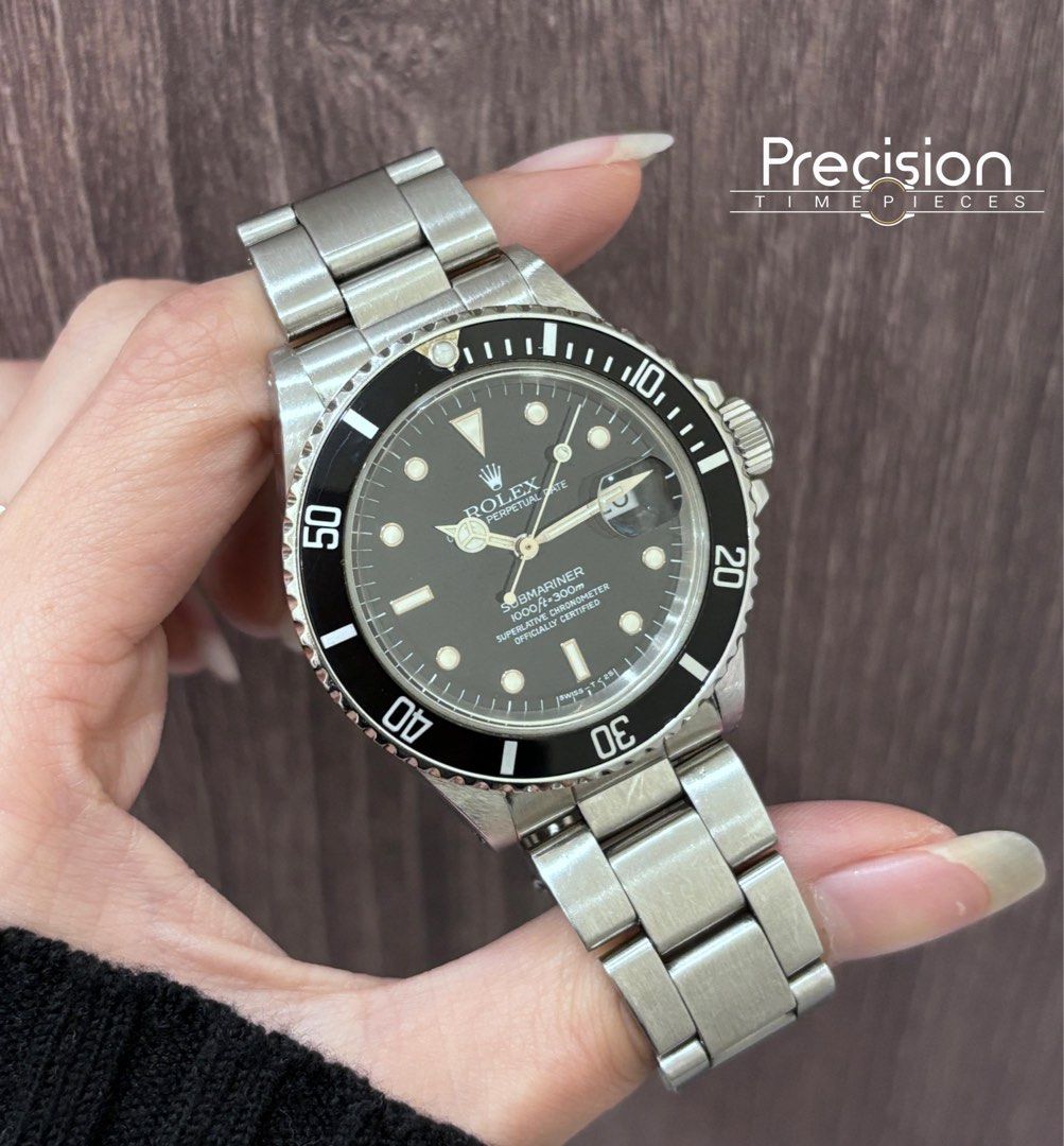 Rolex 168000 Transitional Submariner Rare “Paddy Rice Field” Dial