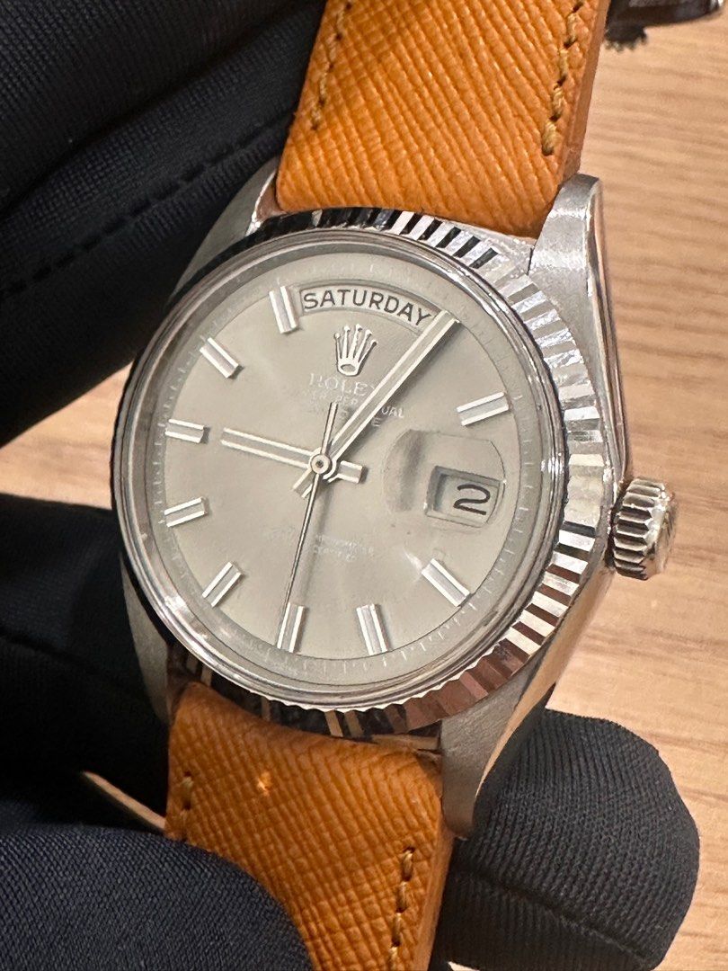 Rolex 1803 Day-Date 18K White Gold ŵ Uber Rare “Ghost Wide Boy”
