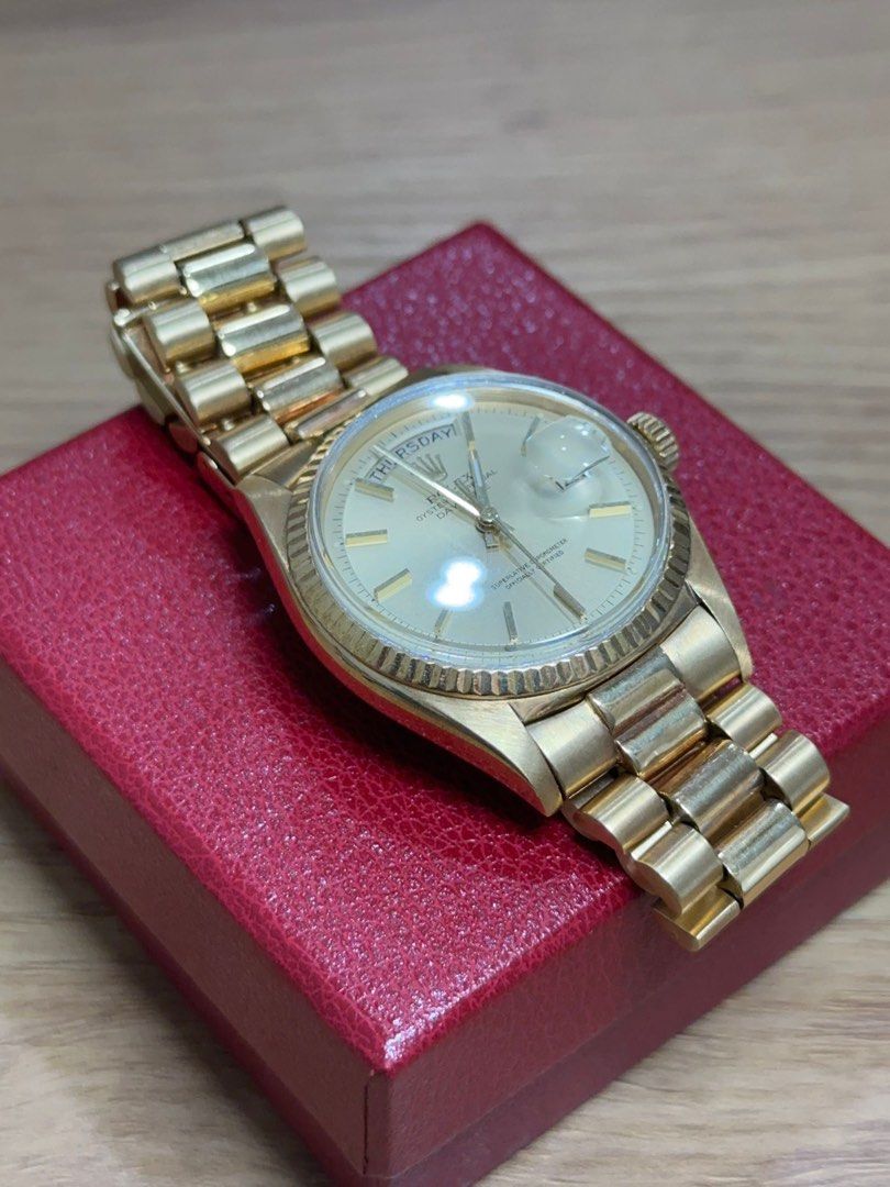 Rolex 1803 Day-Date 36 18K Yellow Gold Case & Bracelet Acrylic Glass