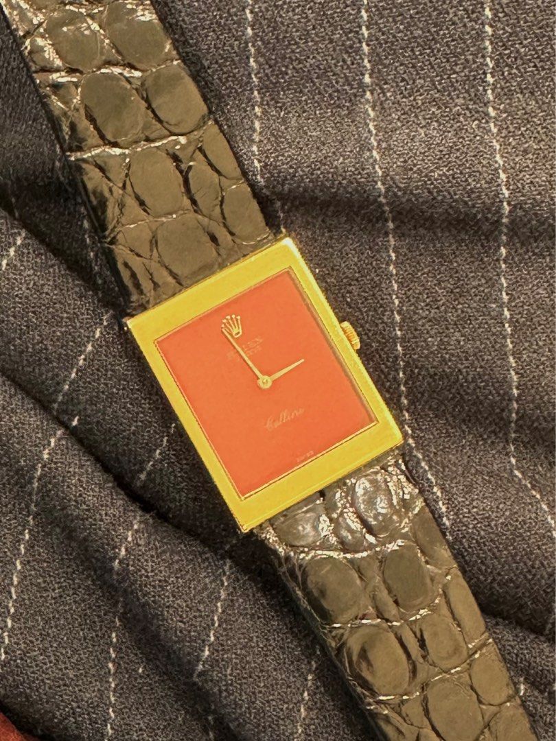 Rolex Cellini Crimson (Red) Mirror Dial 23mm 18K Yellow Gold