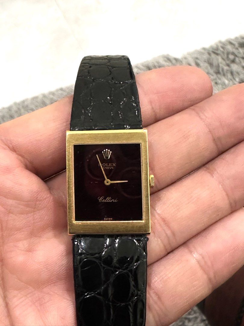 Rolex Cellini Crimson (Red) Mirror Dial 23mm 18K Yellow Gold