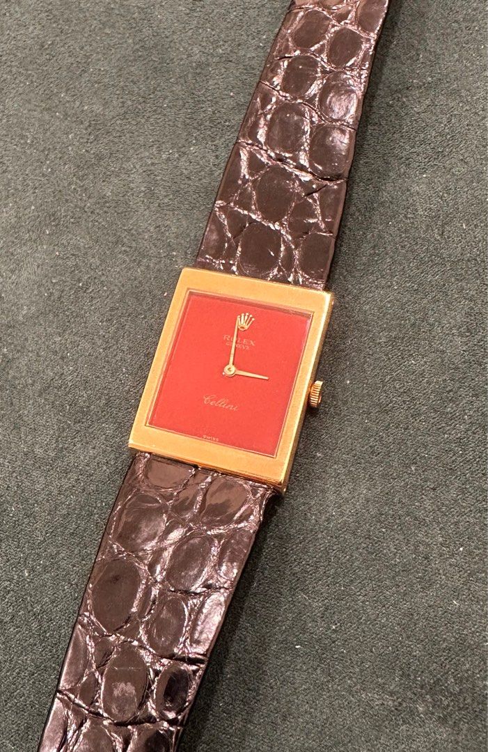 Rolex Cellini Crimson (Red) Mirror Dial 23mm 18K Yellow Gold