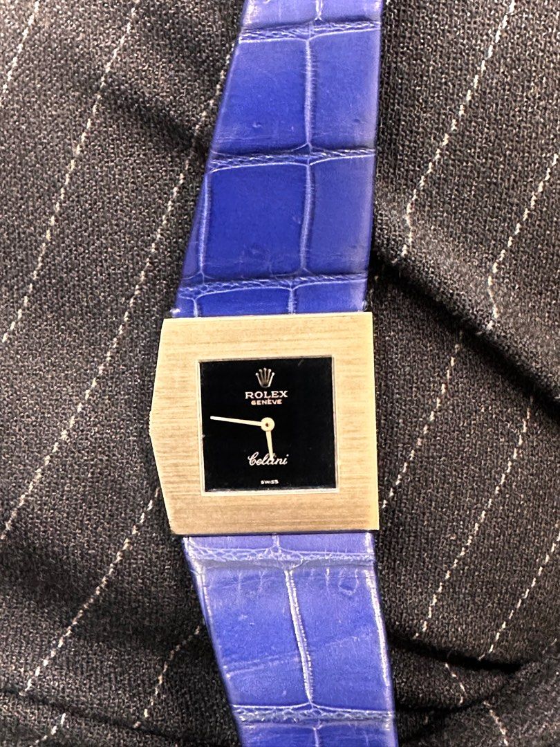 Rolex Cellini “Midas” Style Case 18K White Gold Untouched Case Deep-Ocean Blue Mirror Dial