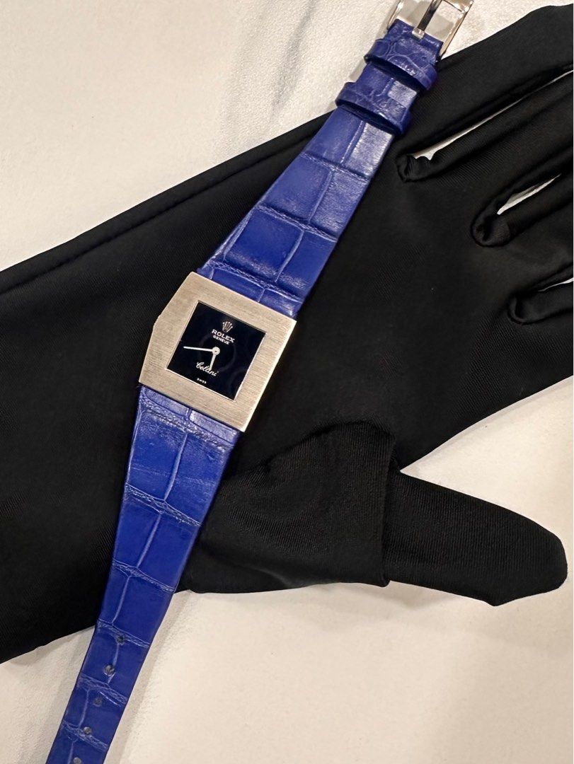 Rolex Cellini “Midas” Style Case 18K White Gold Untouched Case Deep-Ocean Blue Mirror Dial