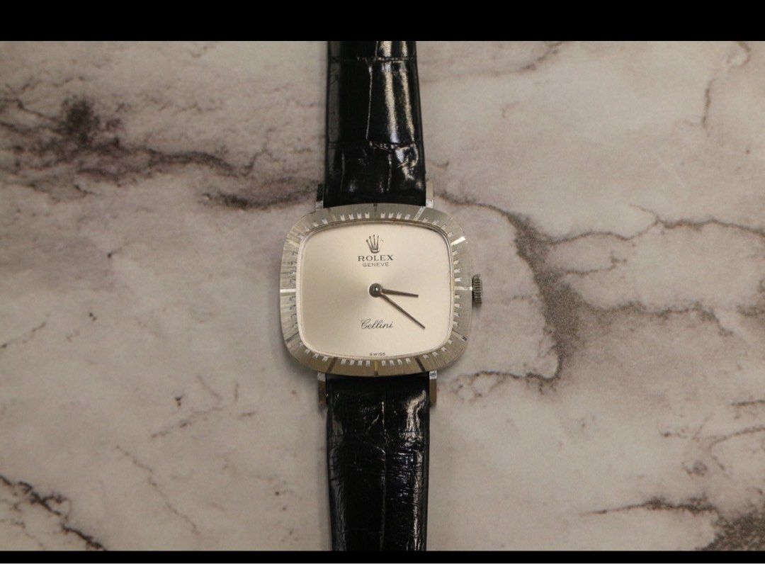 Rolex Cellini Silver Dial 18K White Gold 25mm