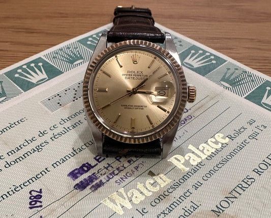 Rolex DateJust 36 Champagne Baton Dial Ref: 16013
