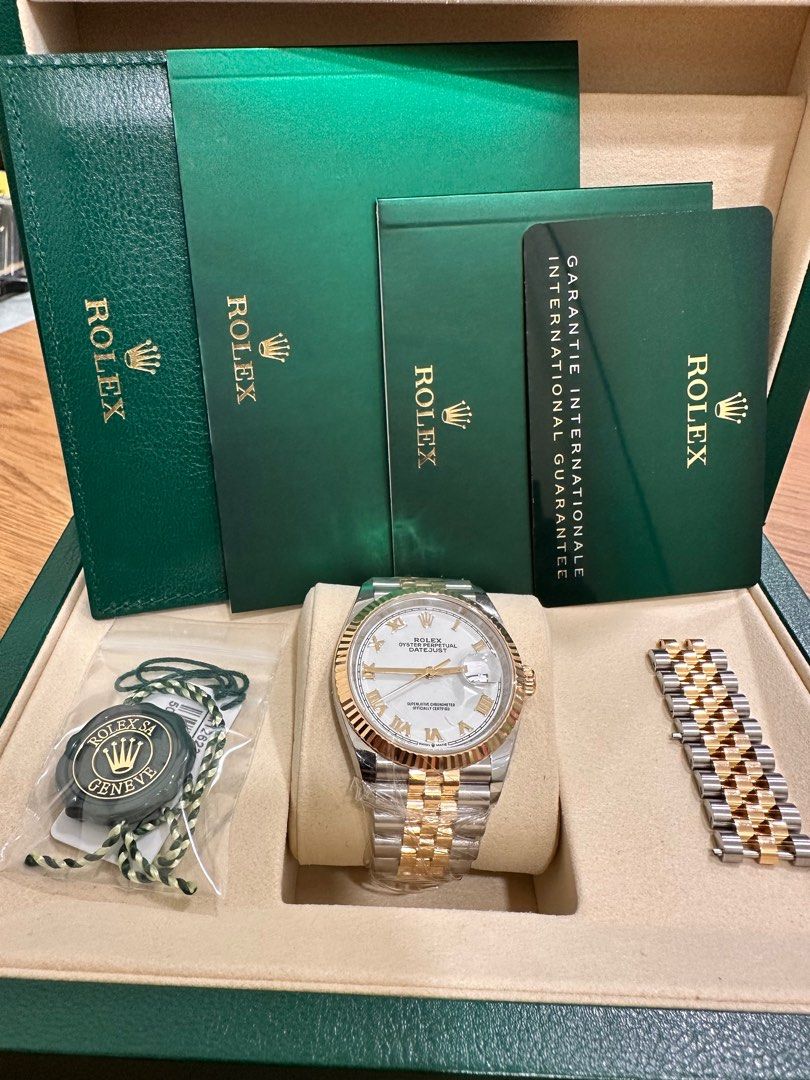 Rolex DateJust 36 Ref: 126233 Two-Tone White Dial New Unworn