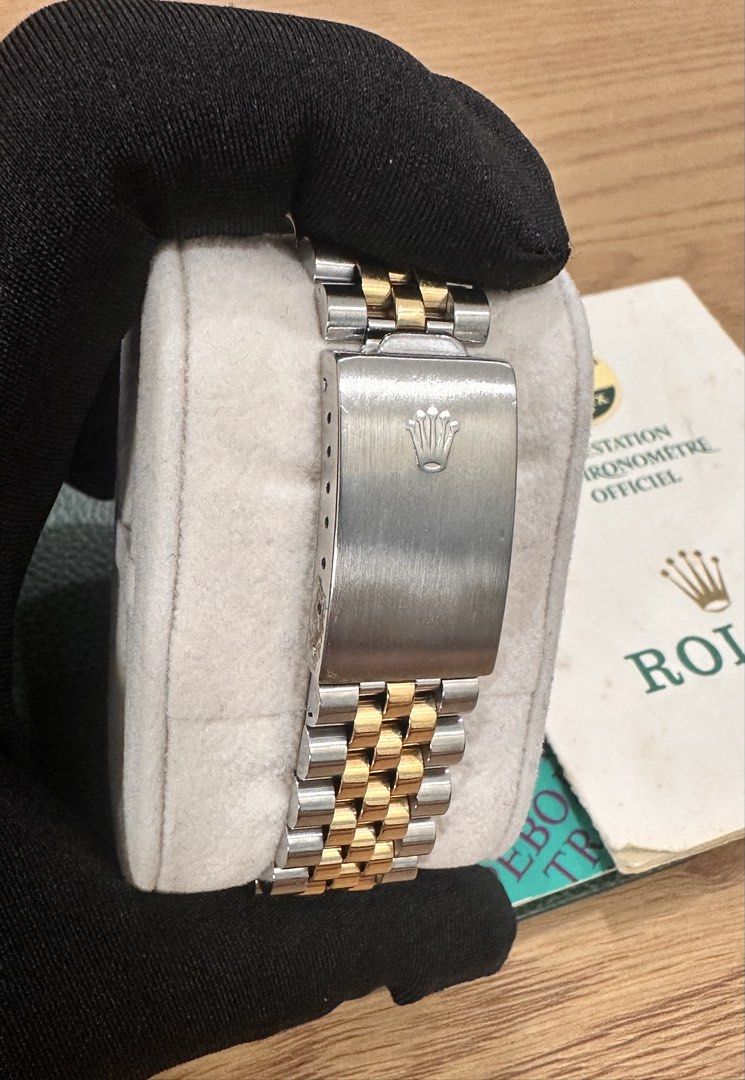 Rolex DateJust 36 Ref: 16013 Two-Tone Buckley Gold Dial Papers