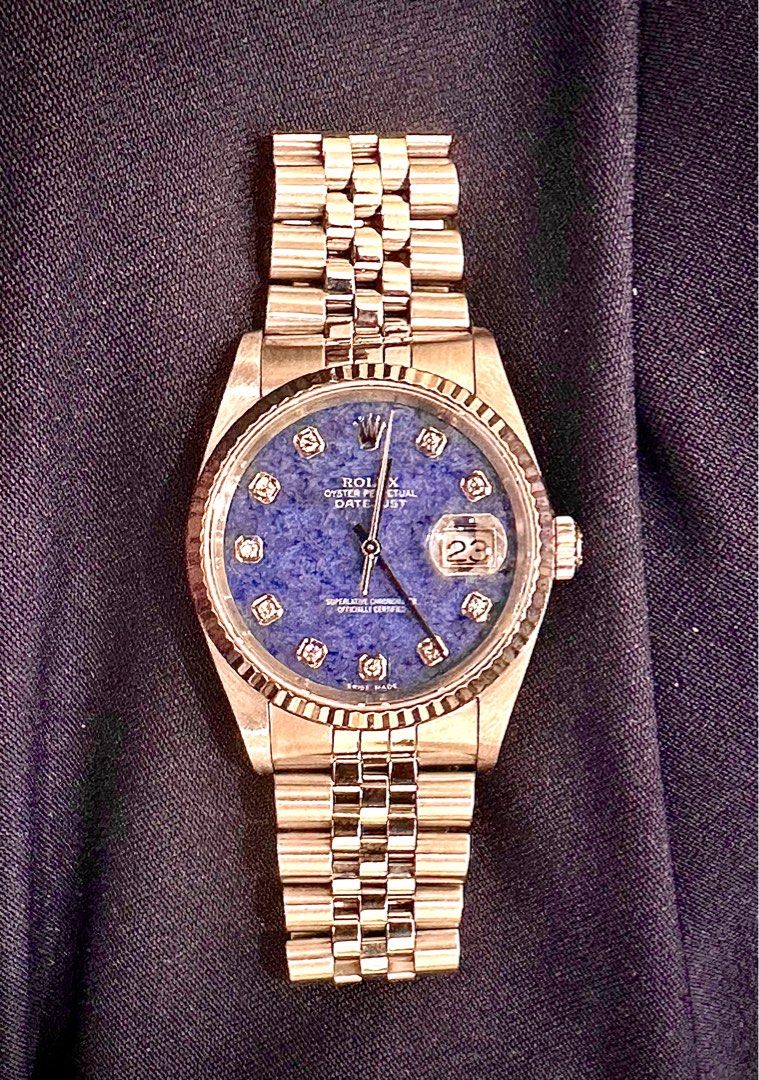 Rolex DateJust 36 Ref: 16234 Rare Sodalite Dial Full Set Mint (Excellent dial)