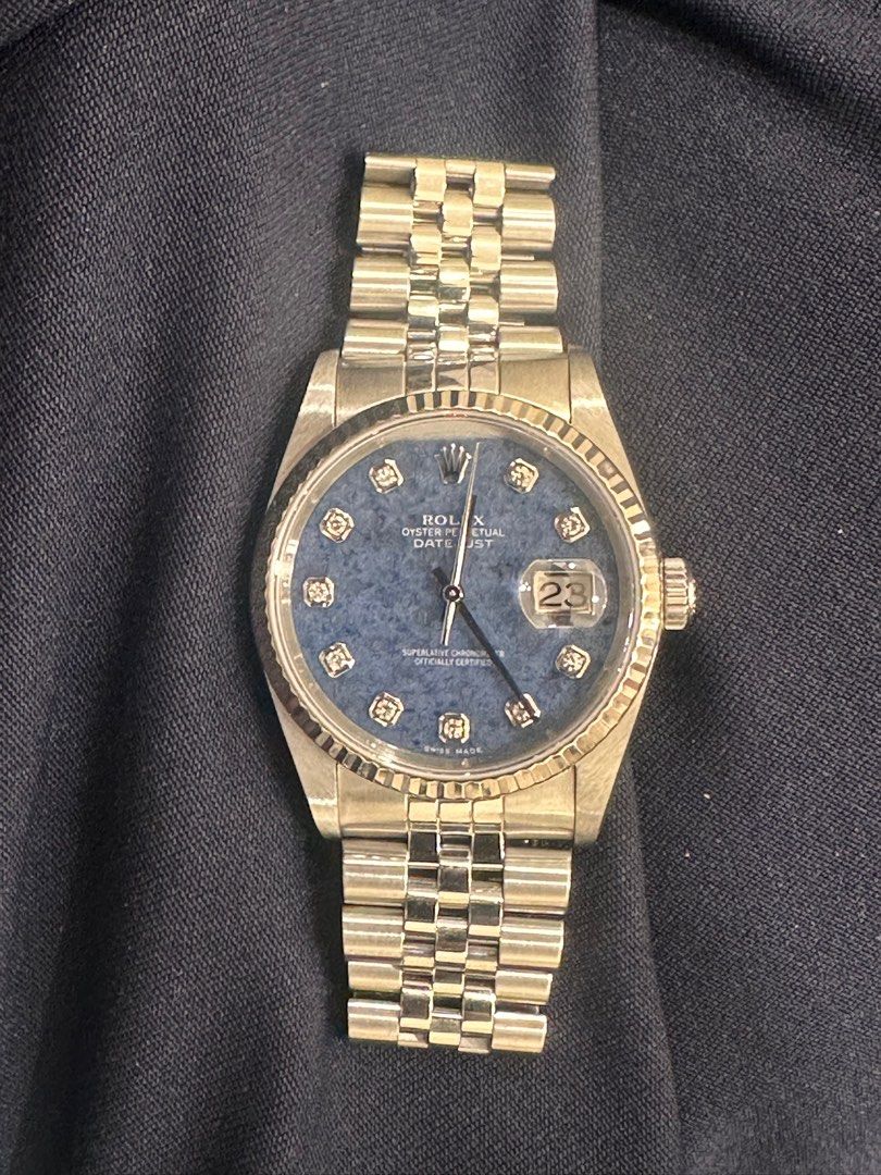 Rolex DateJust 36 Ref: 16234 Rare Sodalite Dial Full Set Mint (Excellent dial)