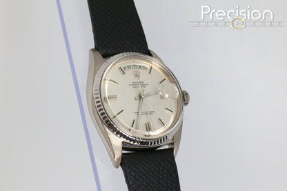 Rolex Day-Date 36 Ref: 1803 Silver Linen Dial 18K White Gold