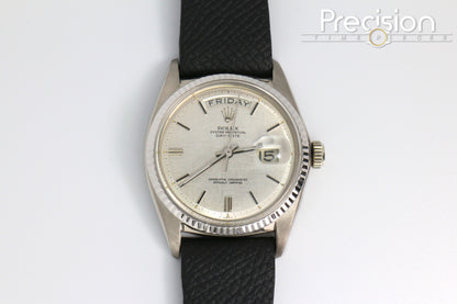 Rolex Day-Date 36 Ref: 1803 Silver Linen Dial 18K White Gold