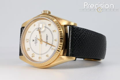 Rolex DateJust 36 Ref: 16018 Cream🔥Boiler Gauge🔥 36mm 18K Yellow Gold
