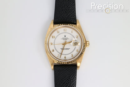 Rolex DateJust 36 Ref: 16018 Cream🔥Boiler Gauge🔥 36mm 18K Yellow Gold