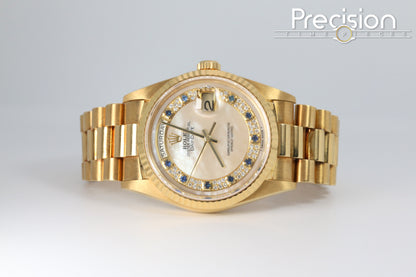 Rolex Day-Date 36 🔥Very Rare Myriad Mother of Pearl Sapphire Dial🔥36mm Automatic