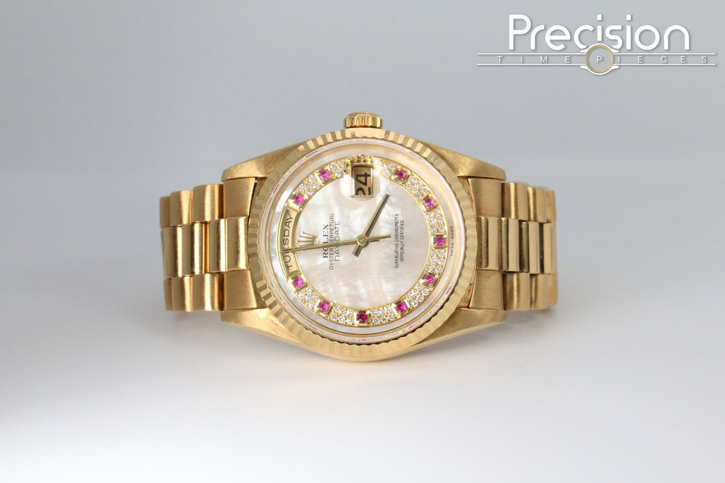 Rolex Day-Date 36 Ref: 18238 Myriad Mother of Pearl Ruby Dial 36mm Automatic