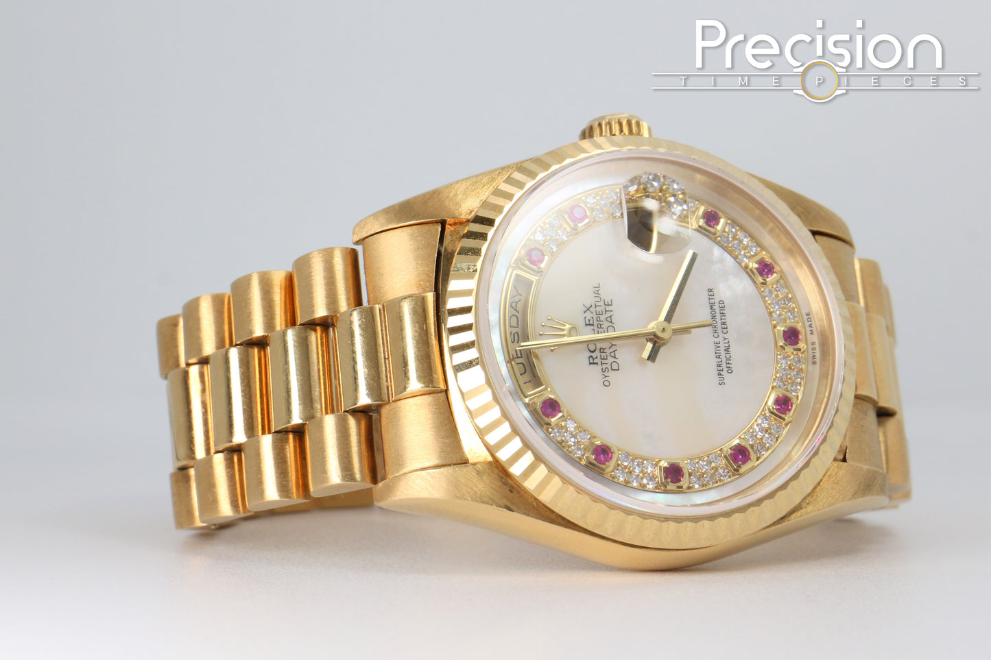Rolex Day-Date 36 Ref: 18238 Myriad Mother of Pearl Ruby Dial 36mm Automatic
