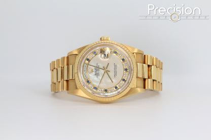 Rolex Day-Date 36 🔥Very Rare Myriad Mother of Pearl Sapphire Dial🔥36mm Automatic