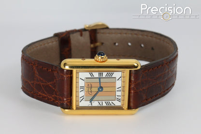 Cartier Vermeil Tank Mus De Ref: 5057001 20mm Quartz Gold-Plated