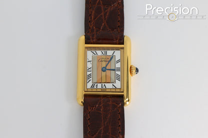 Cartier Vermeil Tank Mus De Ref: 5057001 20mm Quartz Gold-Plated