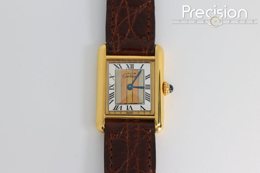 Cartier Vermeil Tank Mus De Ref: 5057001 20mm Quartz Gold-Plated