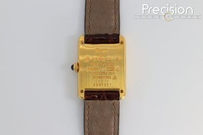 Cartier Vermeil Tank Mus De Ref: 5057001 20mm Quartz Gold-Plated