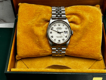 Rolex Datejust 36 Ref: 16234 White Mother Of Pearl Dial