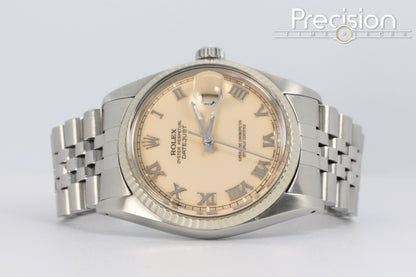 Rolex DateJust 36 Ref: 16014 🔥Uber Rare Cream / Panna Dial 36mm Full Set