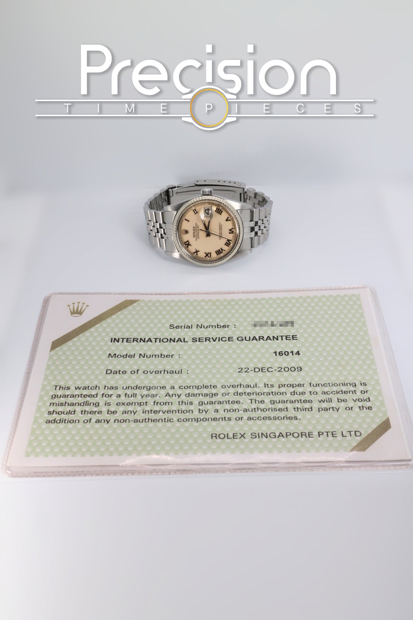 Rolex DateJust 36 Ref: 16014 🔥Uber Rare Cream / Panna Dial 36mm Full Set