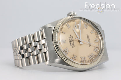 Rolex DateJust 36 Ref: 16014 🔥Uber Rare Cream / Panna Dial 36mm Full Set