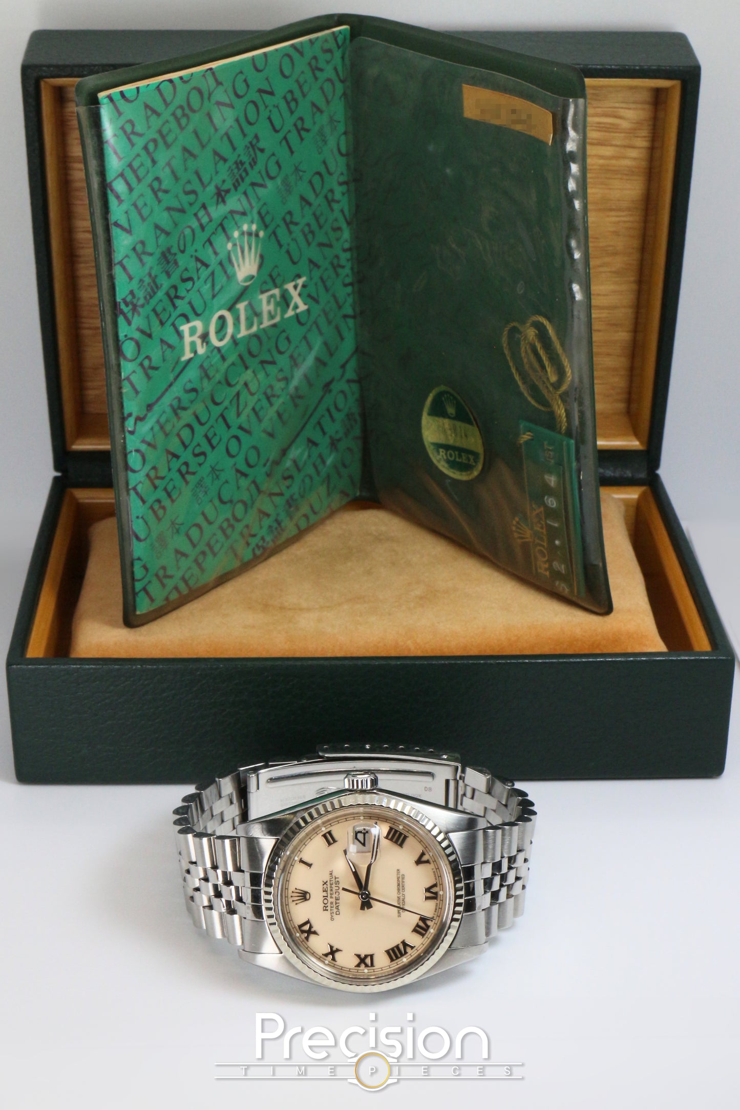 Rolex DateJust 36 Ref: 16014 🔥Uber Rare Cream / Panna Dial 36mm Full Set