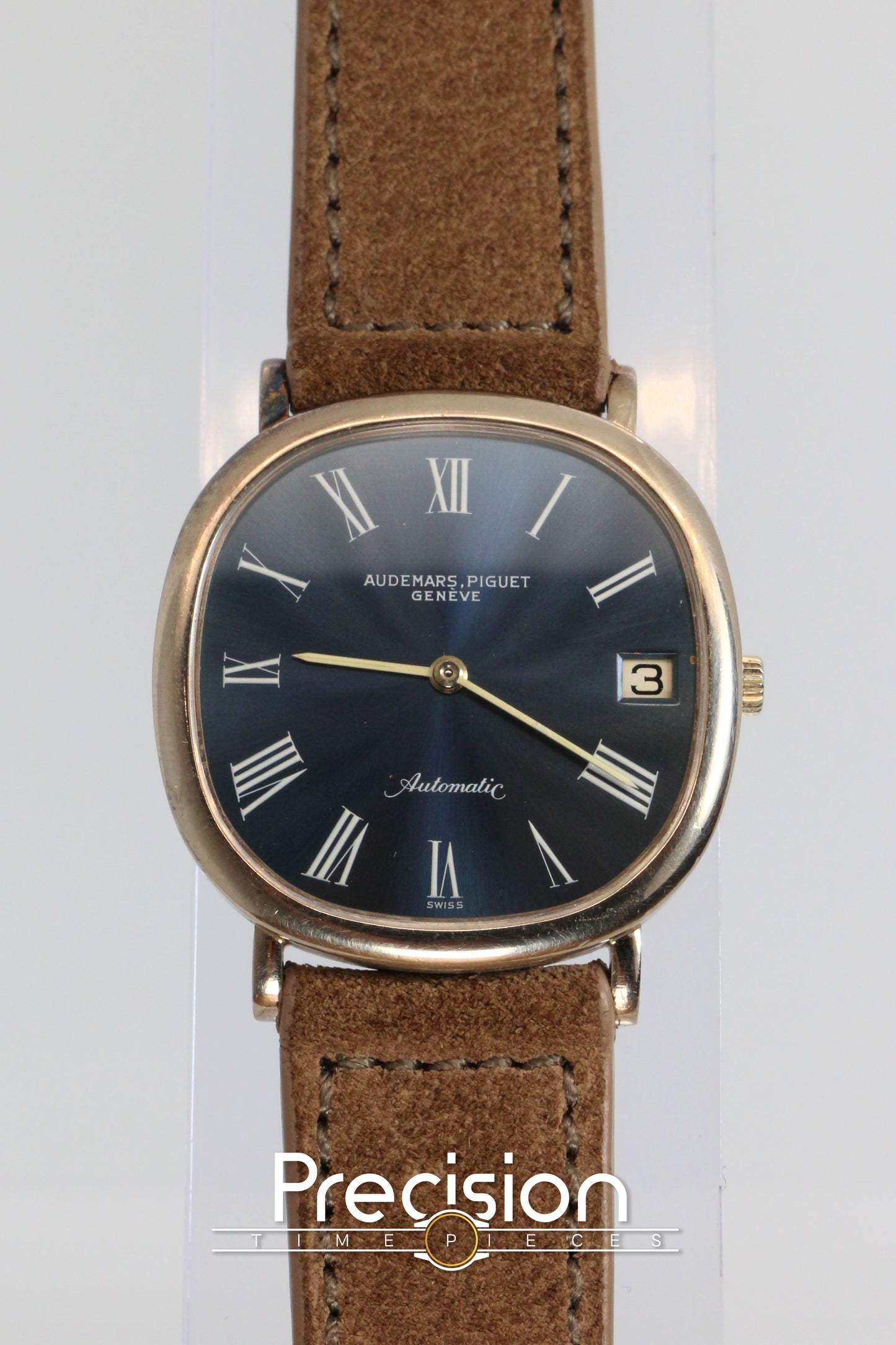 Audemars Piguet Ellipse Blue Sunburst Dial 32mm 18K White Gold Automatic