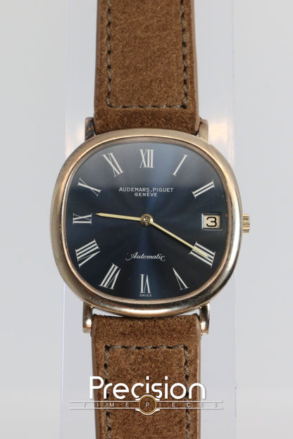 Audemars Piguet Ellipse Blue Sunburst Dial 32mm 18K White Gold Automatic