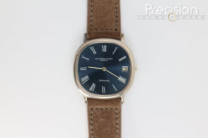 Audemars Piguet Ellipse Blue Sunburst Dial 32mm 18K White Gold Automatic