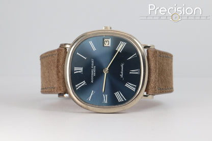 Audemars Piguet Ellipse Blue Sunburst Dial 32mm 18K White Gold Automatic