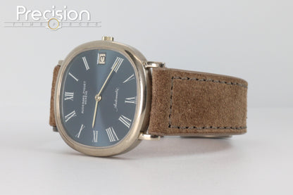 Audemars Piguet Ellipse Blue Sunburst Dial 32mm 18K White Gold Automatic