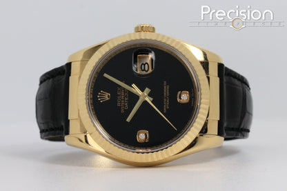 Rolex DateJust 36 Ref: 116138 🔥Rare Onyx Dial RSC Serviced on Feb 26 Full Set